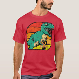 Camiseta Dinossaur Tre Pizza Gráfica Pizza Pizza Lover Foo