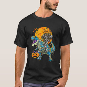 Camiseta Dinossaur Trex Mummy Pumpkin Candy Skeleton Hallow