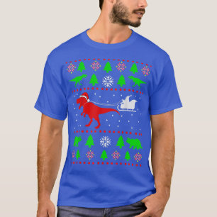 Camiseta Dinossaur Ugly Christmas Sweaterin para adultos