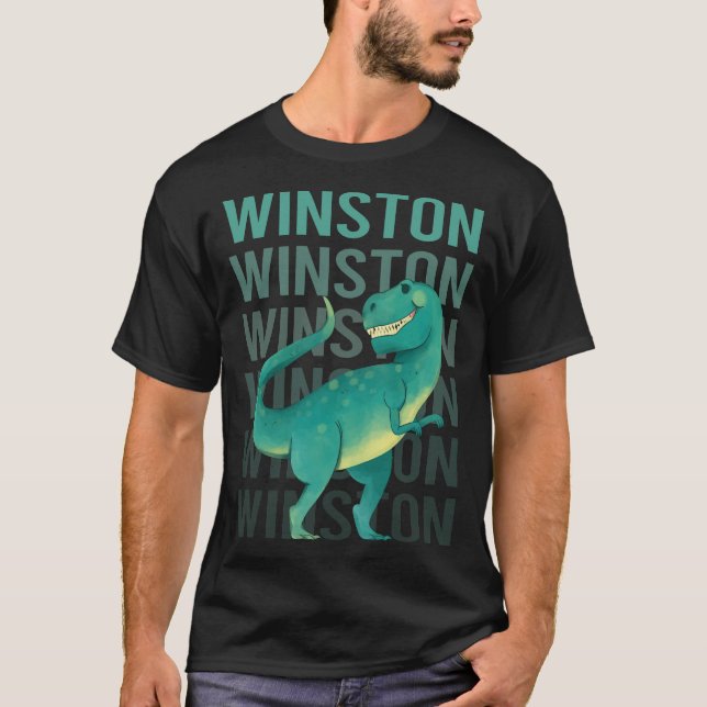 Camiseta Dinossaur Winston feliz (Frente)