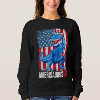 Camiseta Dinossauro 4º De Julho Meninos Homens Amerisauro R