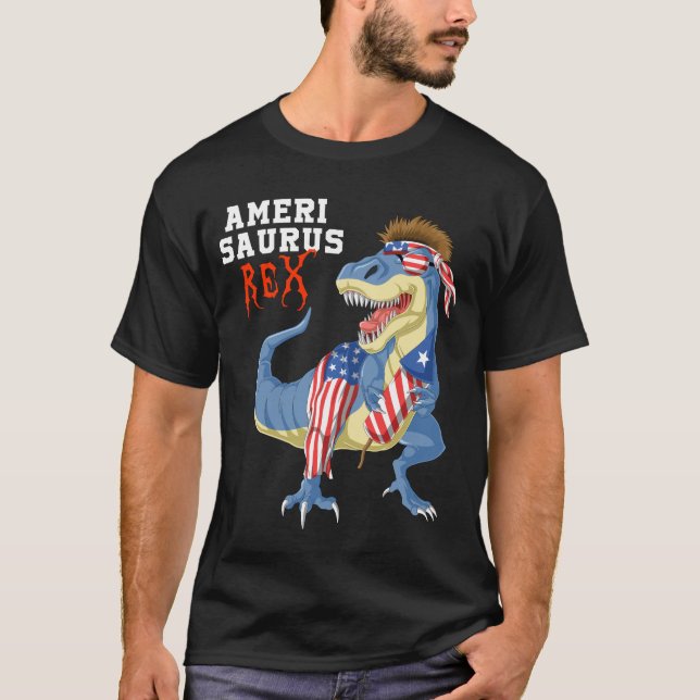 Camiseta Dinossauro 4 de julho (Frente)