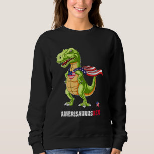 Camiseta Dinossauro 4 de Julho Crianças Meninos Homens Amer