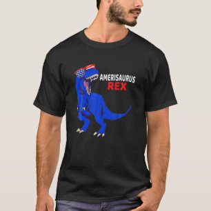 Camiseta Dinossauro 4 De Julho Meninos Miúdos Homens Ameris