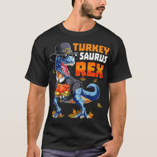 Camiseta Dinossauro Ação de Graças Boas Turcas Surus T rex