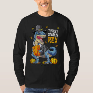 Camiseta Dinossauro Ação de Graças Boas Turcas Surus T Rex