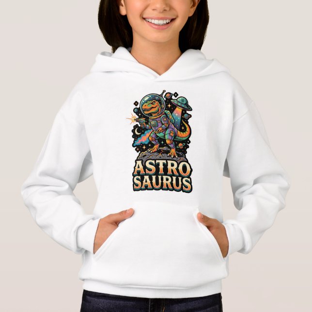 Camiseta Dinossauro Alien Astro Saurus: Espaço Astronauta R (Frente)