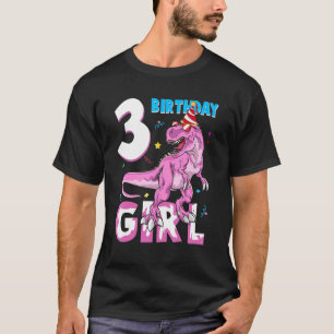 Camiseta Dinossauro aniversário de 3 anos de festas de 3 an