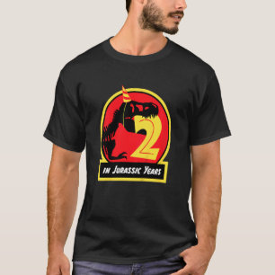Camiseta Dinossauro aniversário de criança com 2 Anos de Id