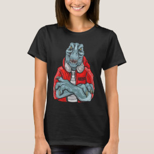 Camiseta Dinossauro Assustador Maior face Melhor Arte Horro