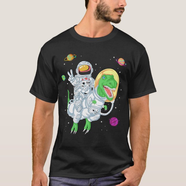 Camiseta dinossauro astronauta (Frente)