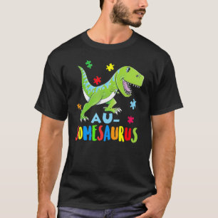 Camiseta Dinossauro Autismo Consciência Rex Rawr Quebra-cab
