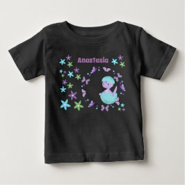 Camiseta Dinossauro Bebê Floral Personalizado