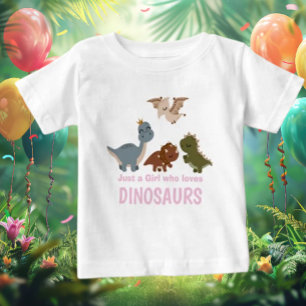 Camiseta Dinossauro Boho Rosa