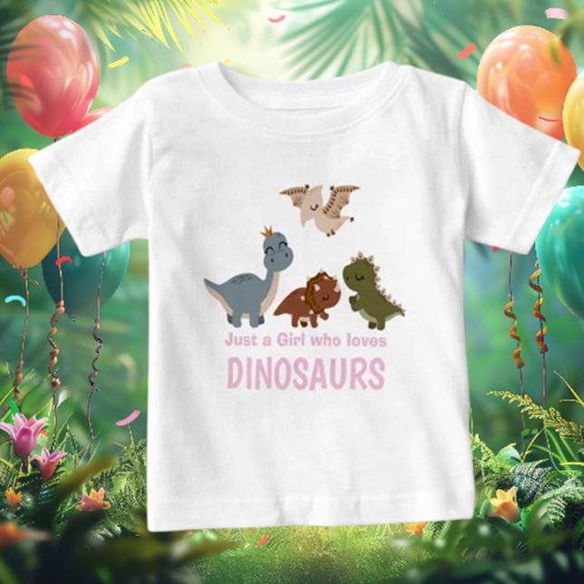 Camiseta Dinossauro Boho Rosa (Celebrate your little one's style with our Pink Boho Dinosaur Baby T-Shirt!)