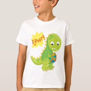 Camiseta Dinossauro bonito com ovo colorido