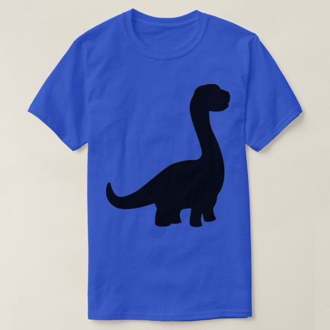 Camiseta Dinossauro Bonito Dinossauro Brontosau, Crachá Min (Frente do Design)