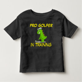 Camiseta Dinossauro Bonito Pro Golfer Em Treinamento