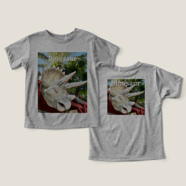 Camiseta Dinossauro Branco (Design Frente e Verso)