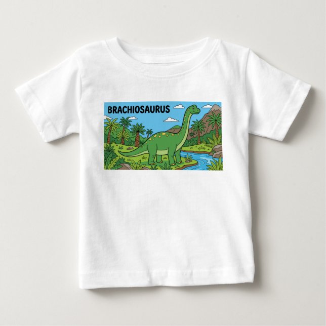 Camiseta dinossauro braquiossauro  (Frente)