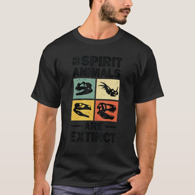 Camiseta Dinossauro Caçador Pré-Histórico de Ossos Paleontó (Frente)
