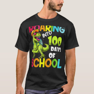 Camiseta Dinossauro Caminhando Para 100 Dias De Meninos Rex