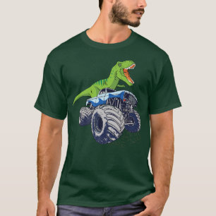 Camiseta Dinossauro Caminhão Monstro Patriótico Meninos e G