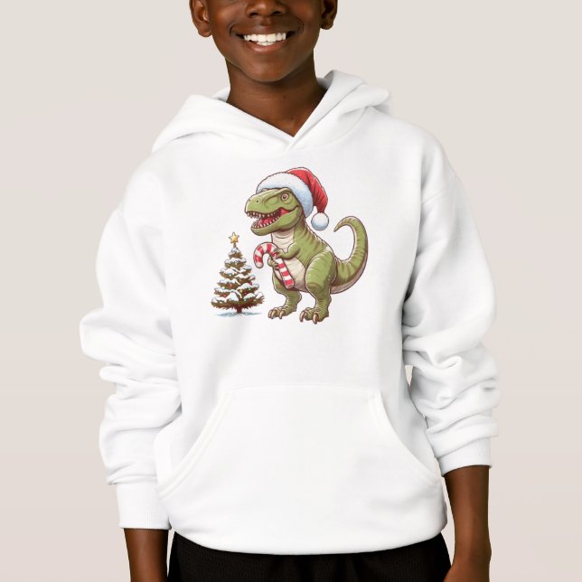 Camiseta Dinossauro candi doce de Natal (Frente)