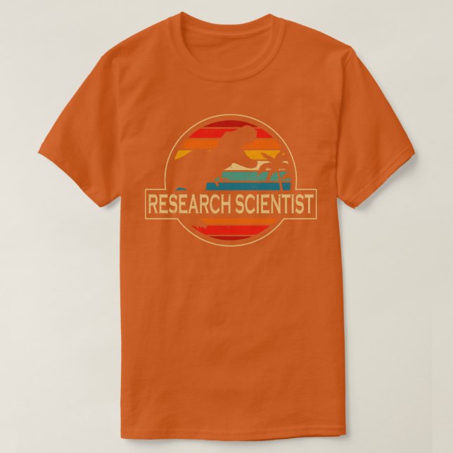 Camiseta Dinossauro Cientista de Pesquisa (Frente do Design)