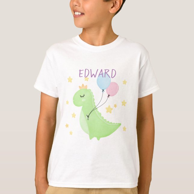 Camiseta Dinossauro com Balões (Frente)