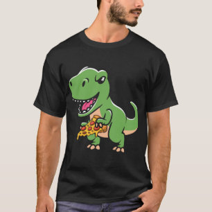 Camiseta Dinossauro Comendo Pizza Engraçada Pizza Pizza Pov