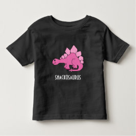 Camiseta Dinossauro cor-de-rosa bonito; Snackosaurus