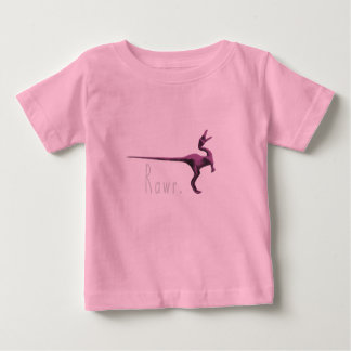 Camiseta Dinossauro cor-de-rosa pequeno