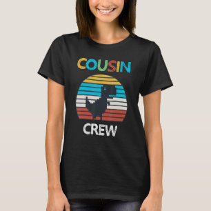 Camiseta Dinossauro Cousin Crew Toddler Meninas Rapazes Fam