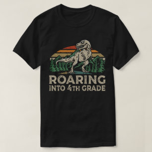 Camiseta Dinossauro Da 4ª Série T Rex De Volta À Escola