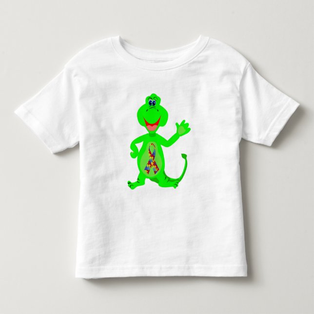 Camiseta Dinossauro da consciência do autismo (Frente)