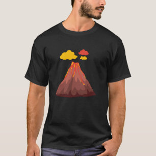 Camiseta Dinossauro da Erupção Vulcânica da Montanha Vulcân