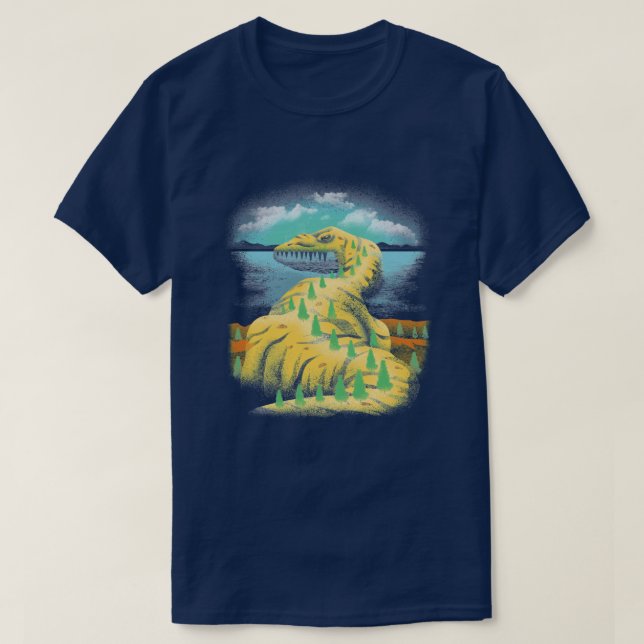 Camiseta Dinossauro da Ilha (Frente do Design)