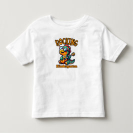 Camiseta Dinossauro da Pré-Escola Tocando Violão