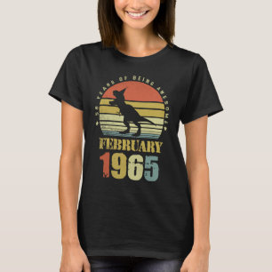 Camiseta Dinossauro De 58 Anos Fevereiro Desde 1965 58º Bir