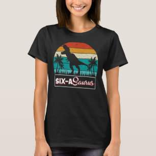 Camiseta Dinossauro de 6 anos 6 Rex Dino 6 Saur
