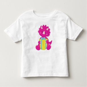 Camiseta Dinossauro de Aniversário, Dinossauro Rosa, Dinoss