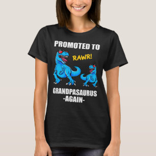 Camiseta Dinossauro De Anúncio De Bebê Promovido A Avô