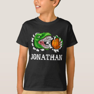 Camiseta Dinossauro de Basquetebol T-Rex Personalizado
