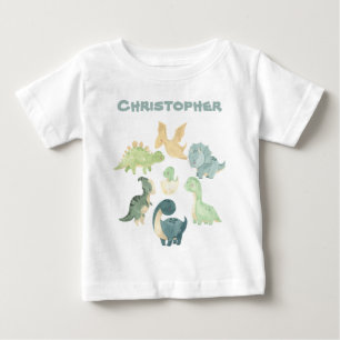 Camiseta Dinossauro de Bebê Personalizado