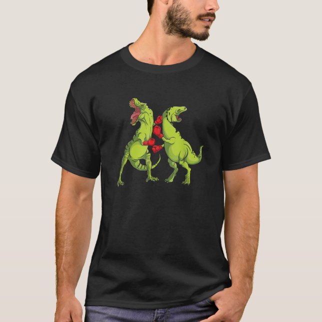 Camiseta Dinossauro de Boxing T Rex (Frente)
