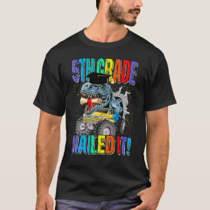 Camiseta Dinossauro De Caminhão De Ti Monstro De 5 Grau