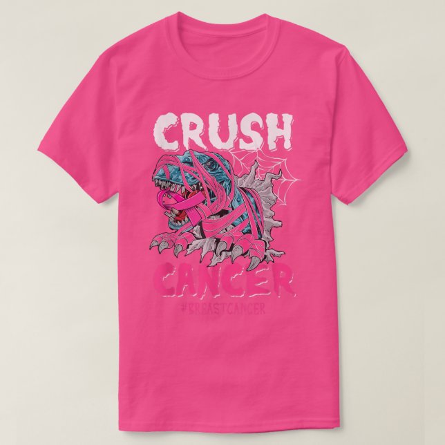 Camiseta Dinossauro De Cancer De Esmagamento Com Conhecimen (Frente do Design)