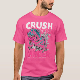 Camiseta Dinossauro De Cancer De Esmagamento Com Conhecimen