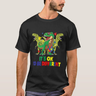 Camiseta Dinossauro de Conscientização do Autismo  Dino  Me